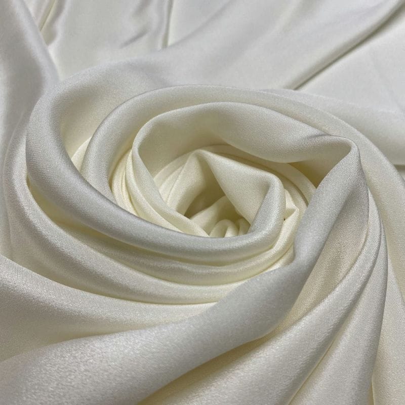 Tecido Crepe Romain Seda Pura Off White • Luema Tecidos Tecido Crepe Romain Seda Pura Off White • Luema Tecidos