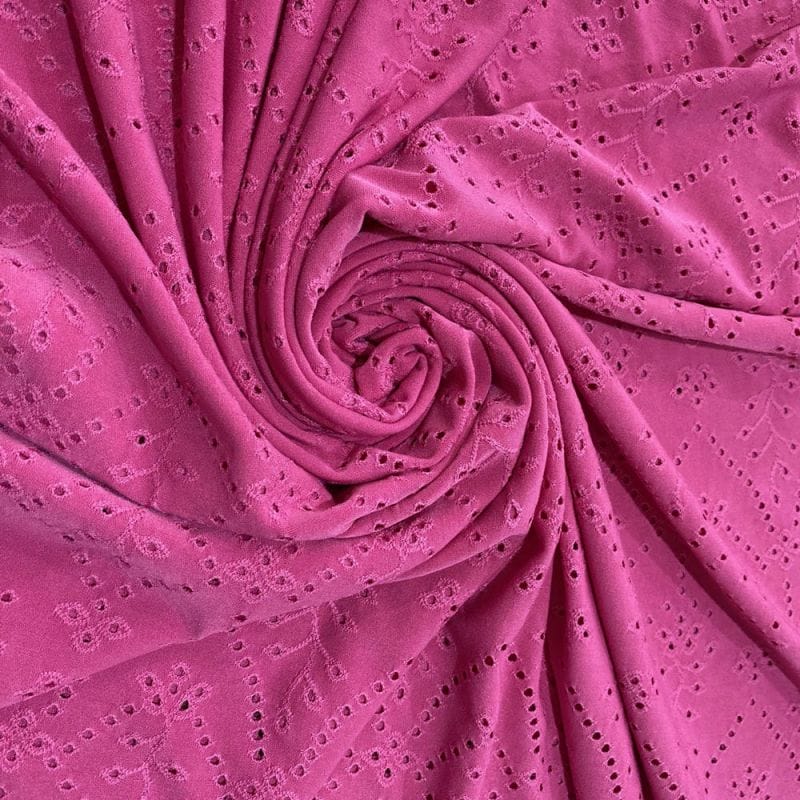 Malha Laise Rosa Chiclete • Luema Tecidos