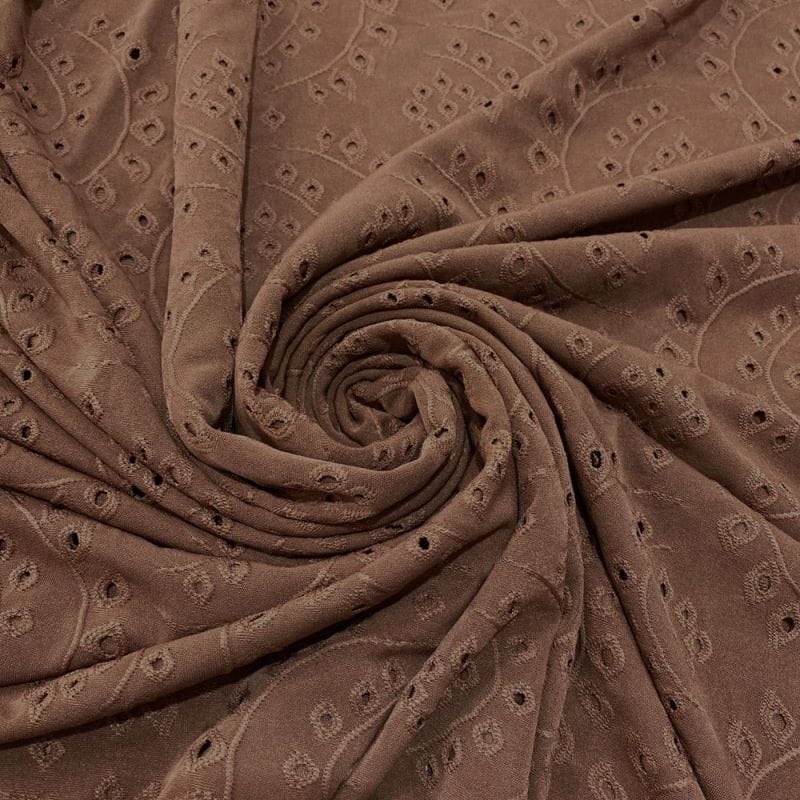 Malha Laise Marrom Chocolate • Luema Tecidos
