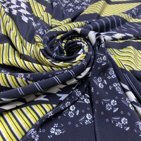 Tecido Crepe de Chine Seda Pura Abstract • Luema Tecidos 2