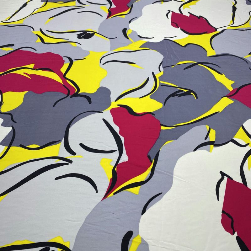 Tecido Crepe de Chine Seda Pura Red Colors • Luema Tecidos Tecido Crepe de Chine Seda Pura Red Colors • Luema Tecidos