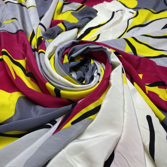 Tecido Crepe de Chine Seda Pura Red Colors • Luema Tecidos Tecido Crepe de Chine Seda Pura Red Colors • Luema Tecidos