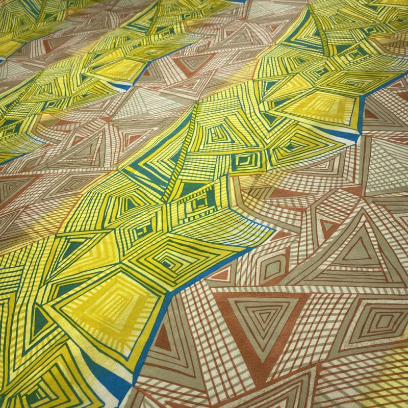 Tecido Crepe de Chine Seda Pura Geométrico Colors • Luema Tecidos Tecido Crepe de Chine Seda Pura Geométrico Colors • Luema Tecidos
