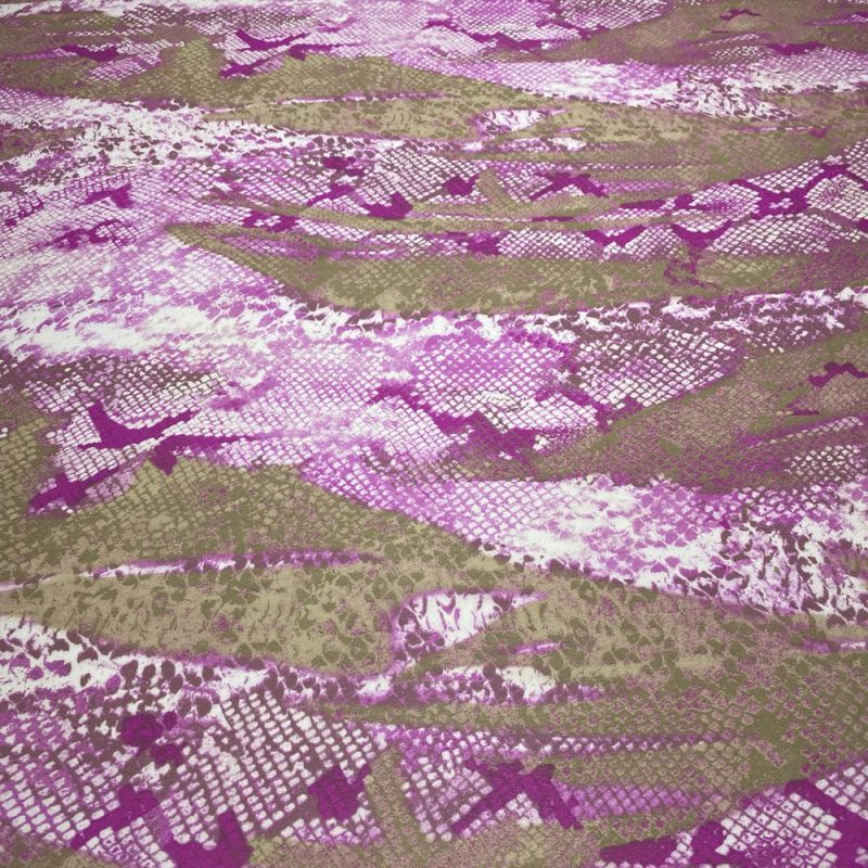 Tecido Musseline de Seda Pink Snake • Luema Tecidos