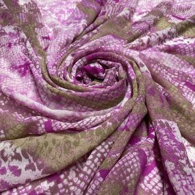 Tecido Musseline de Seda Pink Snake Tecido Musseline de Seda Pink Snake • Luema Tecidos 2