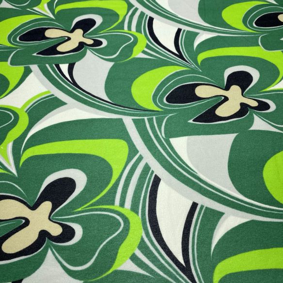 Tecido Musseline de Seda Floral Verde 2 • Luema Tecidos