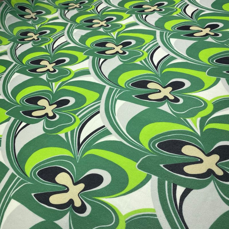 Tecido Musseline de Seda Floral Verde 2 • Luema Tecidos