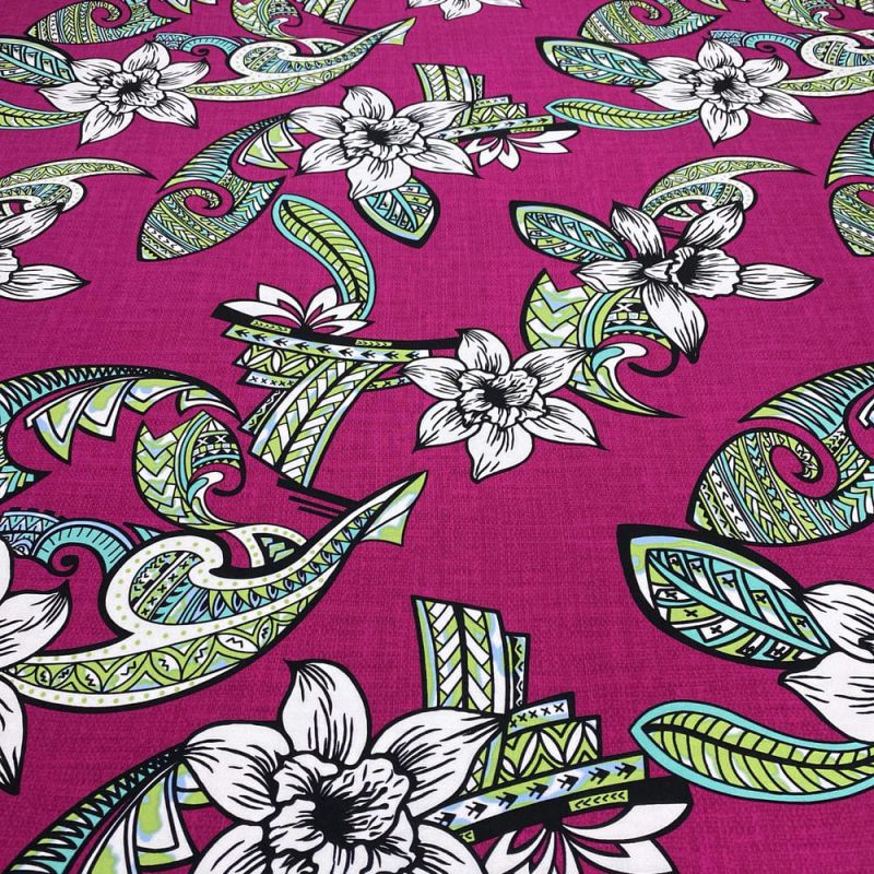 Tecido Viscolinho Estampado Floral Pink • Luema Tecidos Tecido Viscolinho Estampado Floral Pink • Luema Tecidos