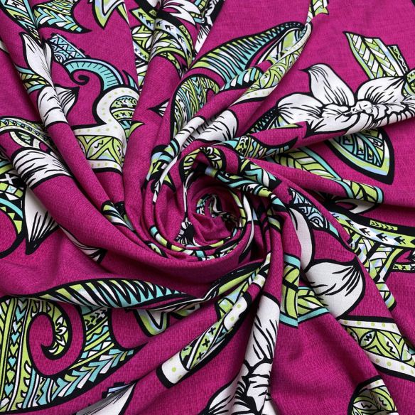 Tecido Viscolinho Estampado Floral Pink • Luema Tecidos Tecido Viscolinho Estampado Floral Pink • Luema Tecidos