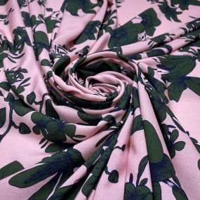 Tecido Viscose Estampada Floral Verde Musgo Tecido Viscose Estampada Floral Verde Musgo • Luema Tecidos 2