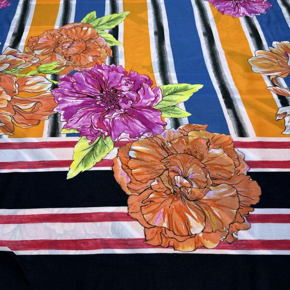 Tecido Viscose Barrado Listrado Colorido • Luema Tecidos