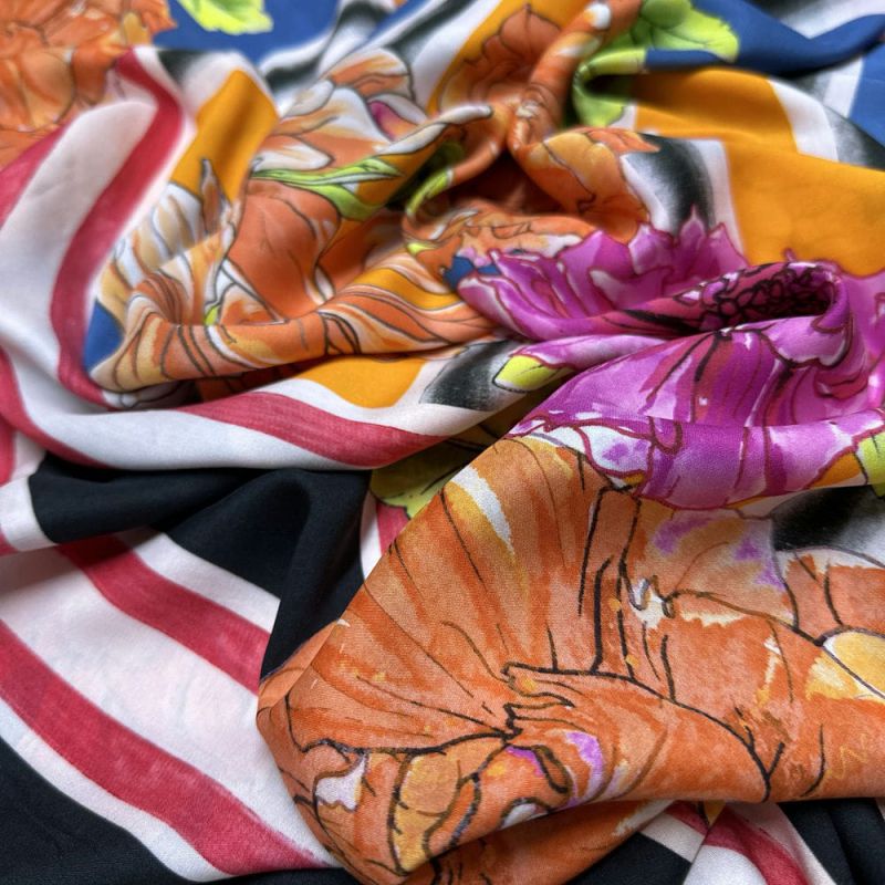 Tecido Viscose Barrado Listrado Colorido • Luema Tecidos