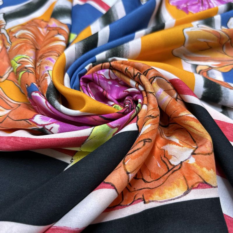 Tecido Viscose Barrado Listrado Colorido • Luema Tecidos