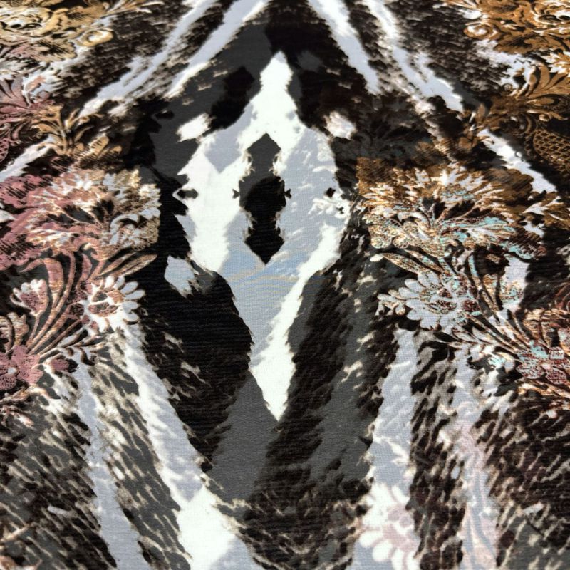Tecido Musseline Fractal Arabesco Marrom • Luema Tecidos Tecido Musseline Fractal Arabesco Marrom • Luema Tecidos