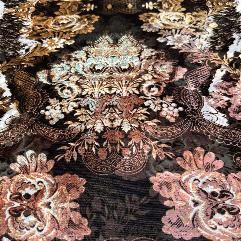 Tecido Musseline Fractal Arabesco Marrom • Luema Tecidos Tecido Musseline Fractal Arabesco Marrom • Luema Tecidos