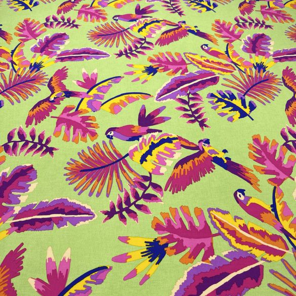 Tecido Viscose Estampada Tropical Araras • Luema Tecidos Tecido Viscose Estampada Tropical Araras • Luema Tecidos