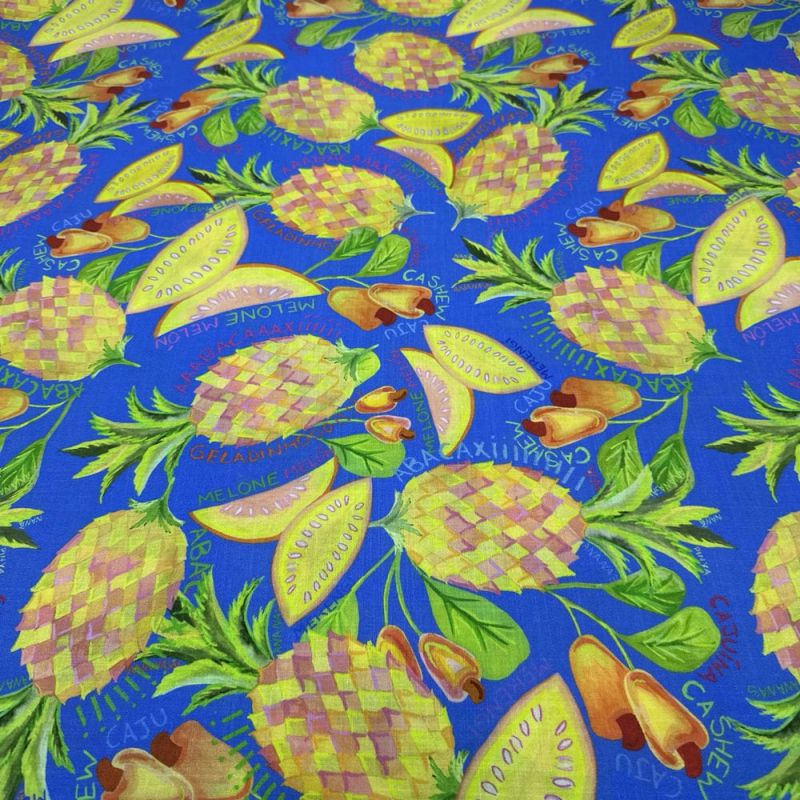 Tecido Viscolinho Frutas Tropical • Luema Tecidos