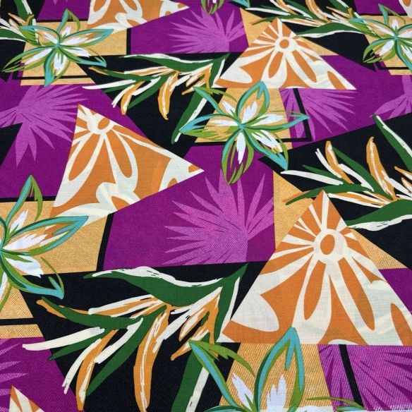 Tecido Viscolinho Fractal Colors • Luema Tecidos