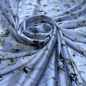 Tecido Cetim Estampado Floral Azul Céu Tecido Cetim Estampado Floral Azul Céu • Luema Tecidos 2