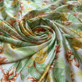 Tecido Cetim Estampado Floral Tropical Tecido Cetim Estampado Floral Tropical • Luema Tecidos 2