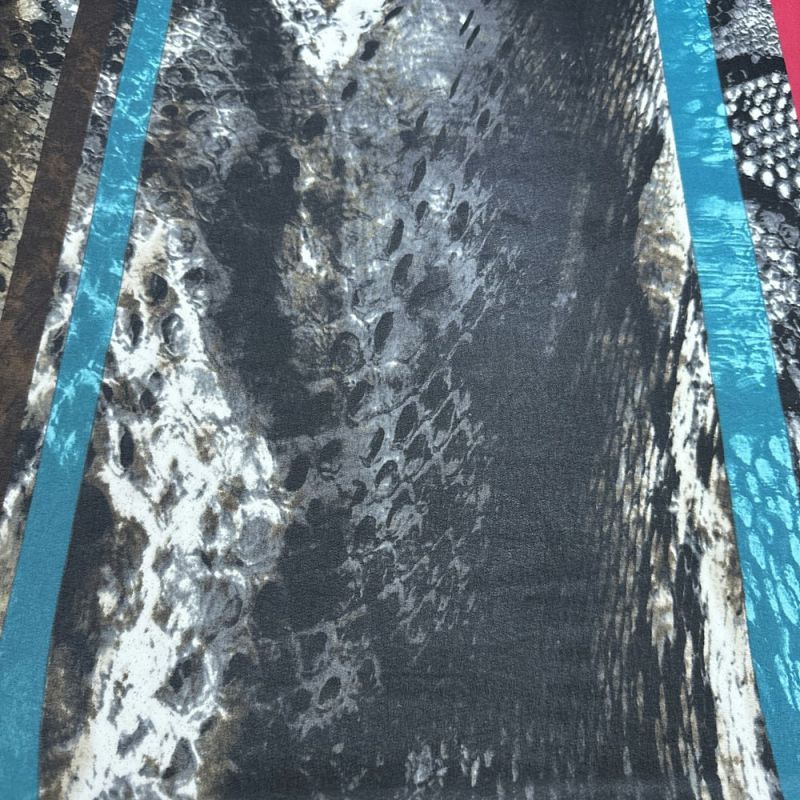 Tecido Musseline Estampado Snake Lines • Luema Tecidos