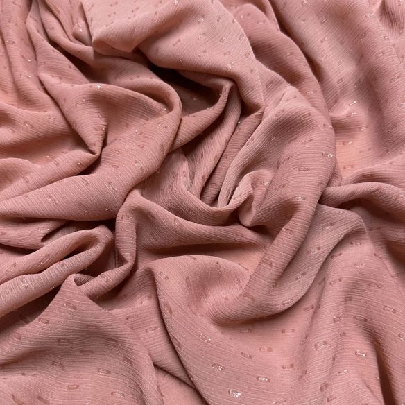 Tecido Musseline Poá Rosa Nude • Luema Tecidos