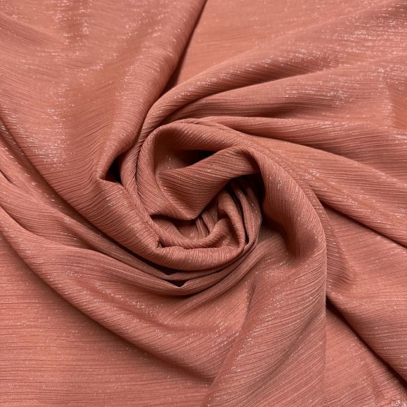 Tecido Musseline Lurex Terracota • Luema Tecidos Tecido Musseline Lurex Terracota • Luema Tecidos