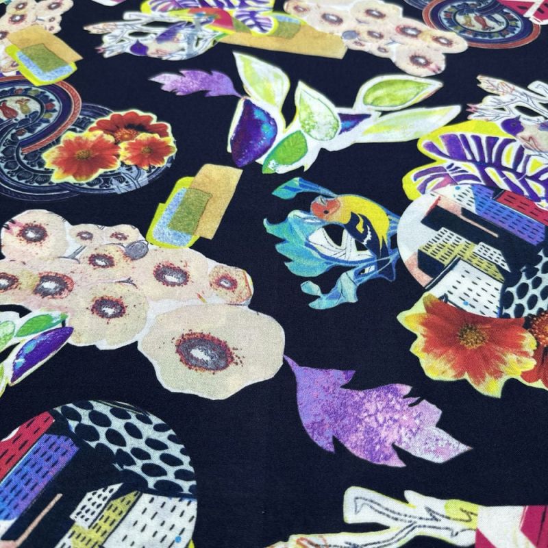 Tecido Viscose Estampada Abstract Colors • Luema Tecidos