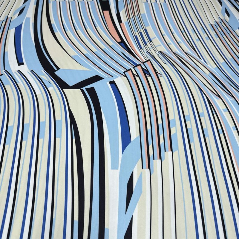 Tecido Viscose Stripes Blue Colors • Luema Tecidos Tecido Viscose Stripes Blue Colors • Luema Tecidos