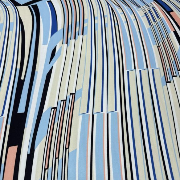 Tecido Viscose Stripes Blue Colors • Luema Tecidos Tecido Viscose Stripes Blue Colors • Luema Tecidos