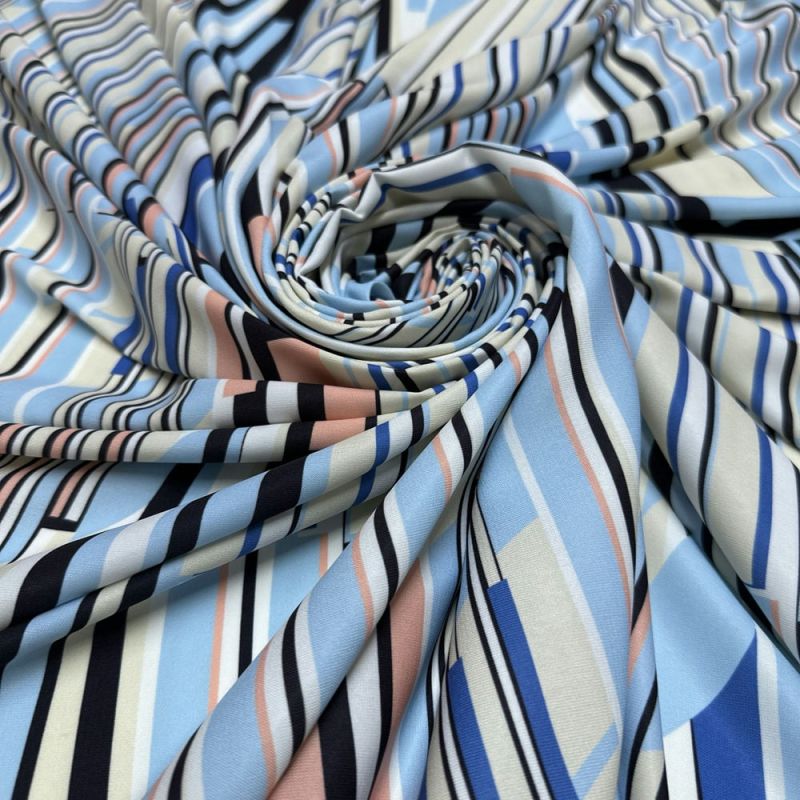 Tecido Viscose Stripes Blue Colors • Luema Tecidos Tecido Viscose Stripes Blue Colors • Luema Tecidos