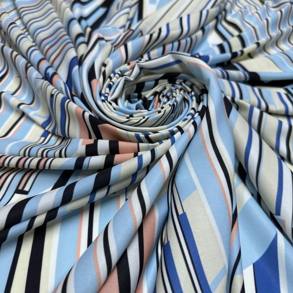 Tecido Viscose Stripes Blue Colors • Luema Tecidos Tecido Viscose Stripes Blue Colors • Luema Tecidos