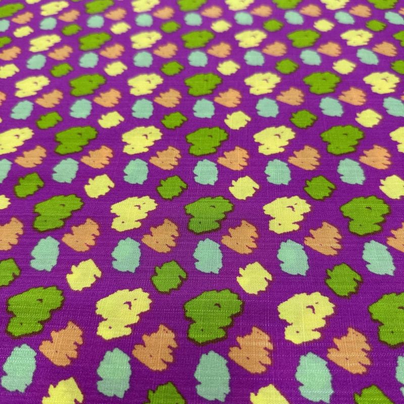 Tecido Viscolinho Poá Abstrato Pink • Luema Tecidos