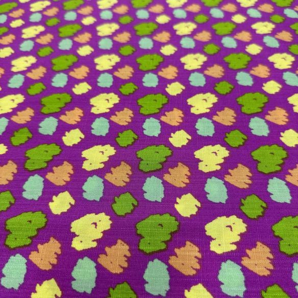 Tecido Viscolinho Estampado Poá Abstrato Pink • Luema Tecidos