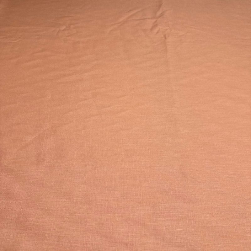 Tecido Linho Puro Laranja Light • Luema Tecidos