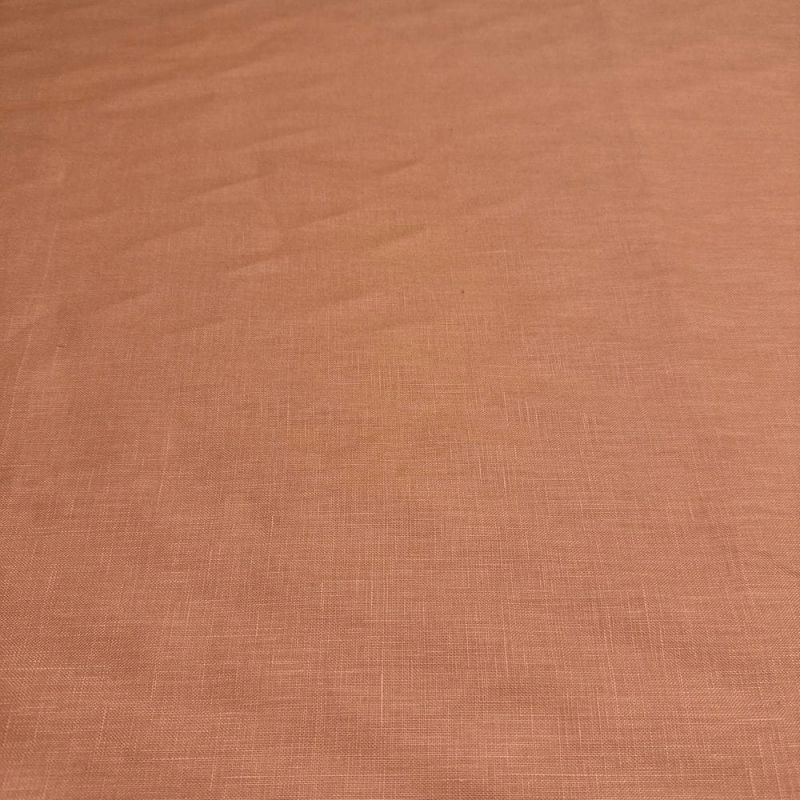 Tecido Linho Puro Laranja Light • Luema Tecidos