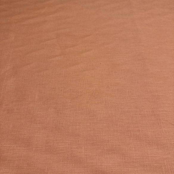 Tecido Linho Puro Laranja Light • Luema Tecidos