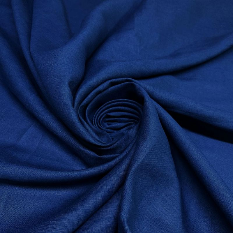 Tecido Linho Puro Azul Klein • Luema Tecidos