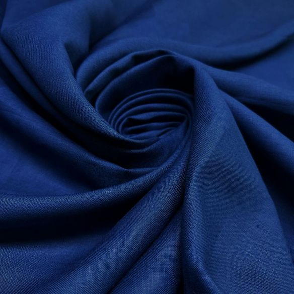 Tecido Linho Puro Azul Klein • Luema Tecidos