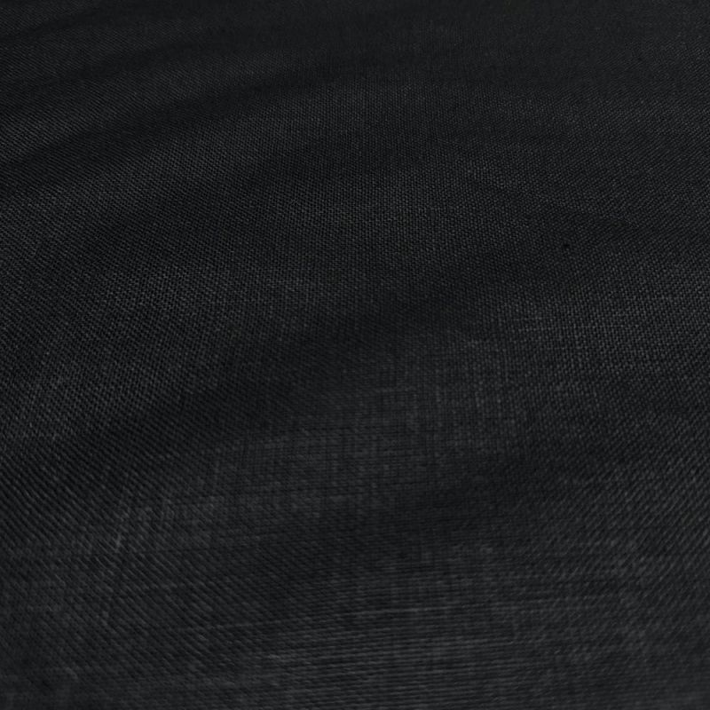 Tecido Linho Puro Preto • Luema Tecidos