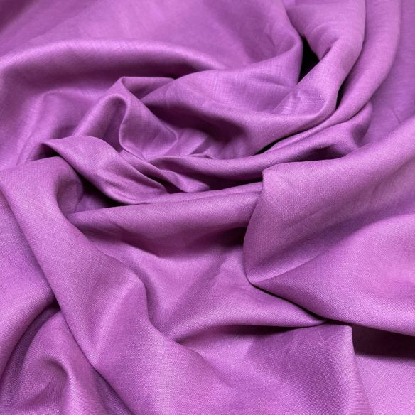 Tecido Linho Puro Rosa Haze • Luema Tecidos