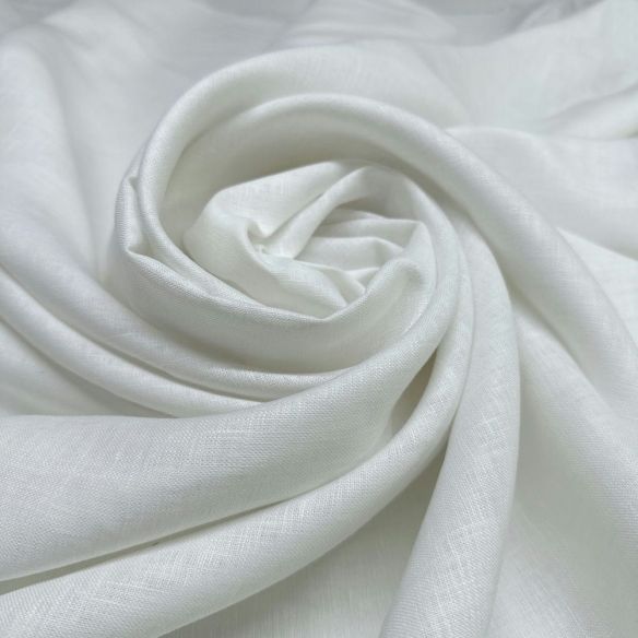 Tecido Linho Puro Branco • Luema Tecidos