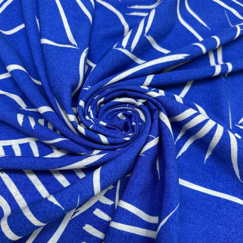 Tecido Viscolinho Stripes Azul • Luema Tecidos