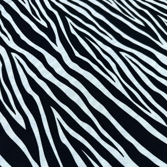 Tecido Viscolinho Zebra Branco e Preto • Luema Tecidos