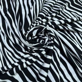 Tecido Viscolinho Zebra Branco e Preto • Luema Tecidos