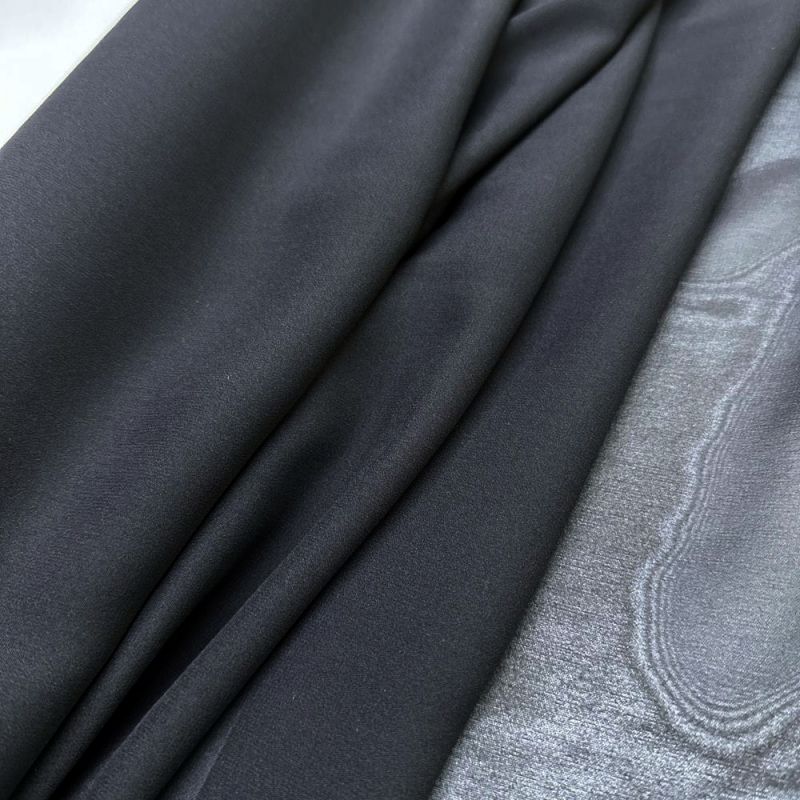 Tecido Musseline de Seda Pura Preto • Luema Tecidos