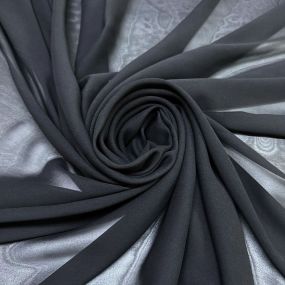 Tecido Musseline de Seda Pura Preto • Luema Tecidos