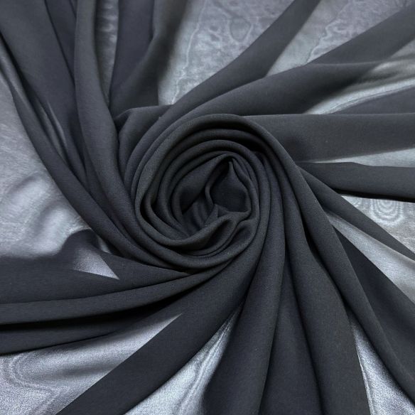 Tecido Musseline de Seda Pura Preto • Luema Tecidos