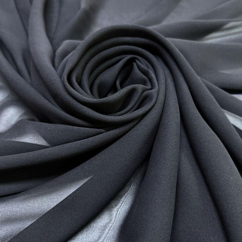 Tecido Musseline de Seda Pura Preto • Luema Tecidos