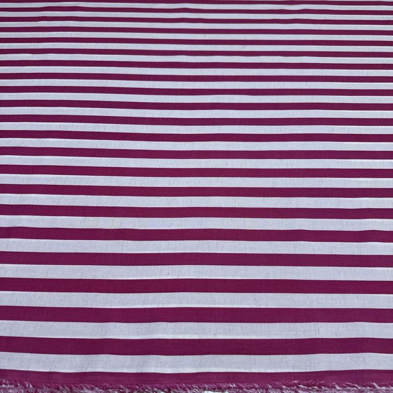 Tecido Viscose Listrado Pink e Mescla • Luema Tecidos